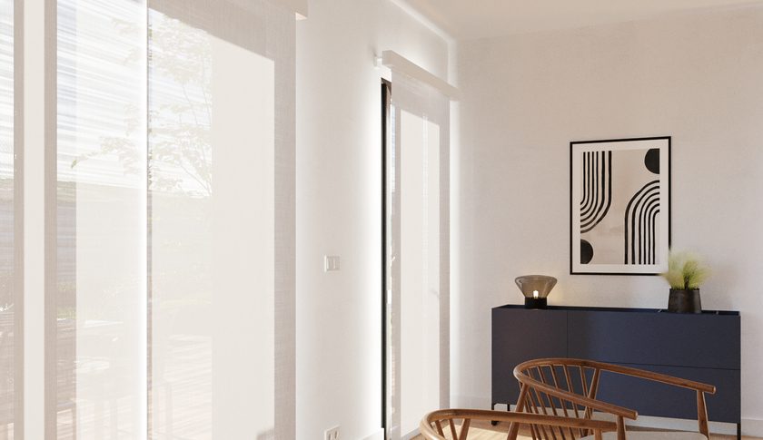 japanese shutters in soltis fabric